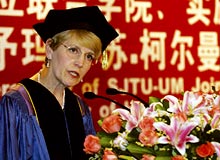 Mary Sue Coleman in China